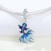 Copper Blue Fish Lucky Symbol Beads Original Pendants Bracelet Charm Jewelry Party Diy Trendy Gifts