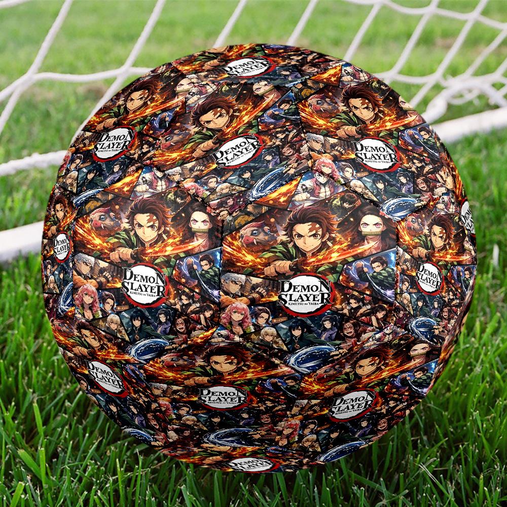 Pallone da Calcio Dimensione 5 con Stampa Demon Slayer, Pallone da Calcio Standard per Partite Sportive e Allenamenti di Squadra, Regalo Ideale per i Fan del Calcio