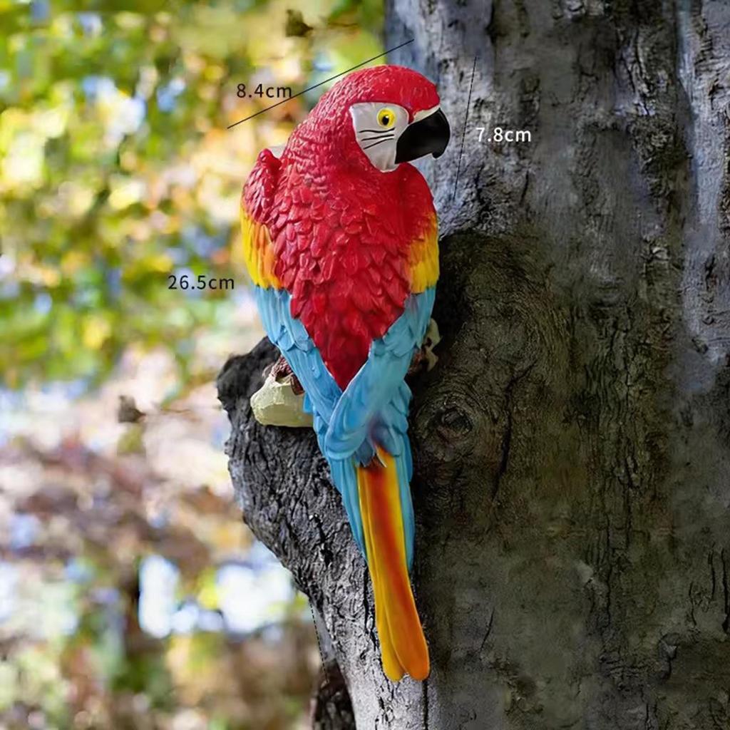 Parrot Bird Statue Ornament Sculpture for Lawn Terrace Patio