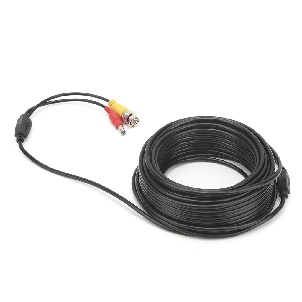 BNC+DC Video Power Cable Security Camera CCTV Wire Cord W Connector Surveillance System(20m 65.6ft )