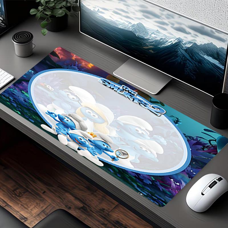 Blue Smurfs Print Mouse Pad, for Keyboard Pad Laptop PC Mat for Office Home Use, Desk Decor, Perfect Birthday Gift for Gamers