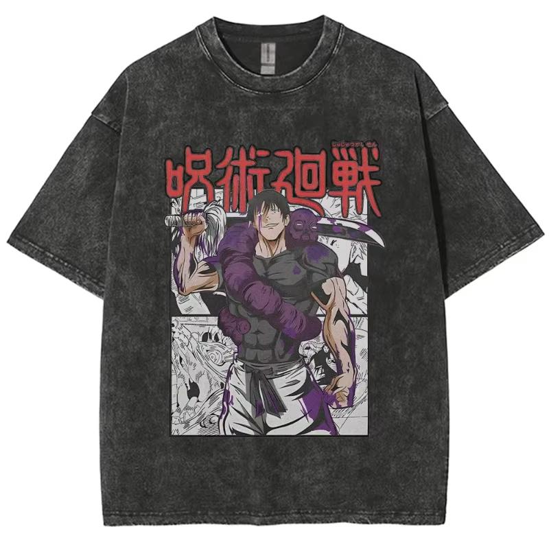 Gojo Satoru Mens Anime Jujutsu Kaisen Summer Harajuku TShirt  Cotton Fitness Vintage Street Women Casual Short Sleeve