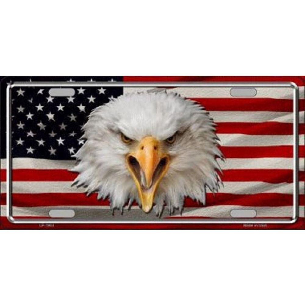 

Металлическое настенное искусство «Орел США и флаг США», реалистичный патриотический декор, 30x15 см