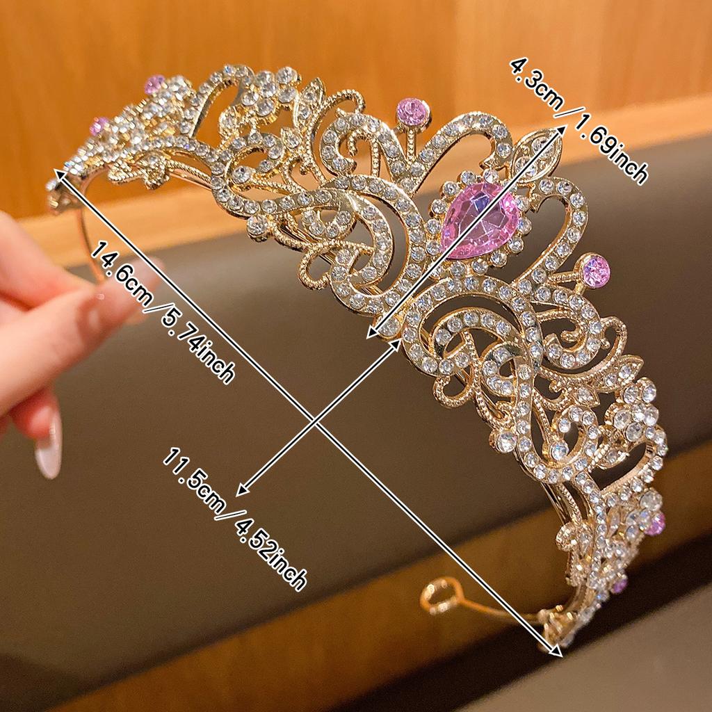 1 golden crown headband fashionable hair accessory suitable for performances and birthdays