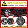 4PCS for New Model Y 2025-2026 Juniper 20 Inch 4PCS Turbine Style Black Hubcap Rim Cover Hub Cap Wheel Cap for Tesla