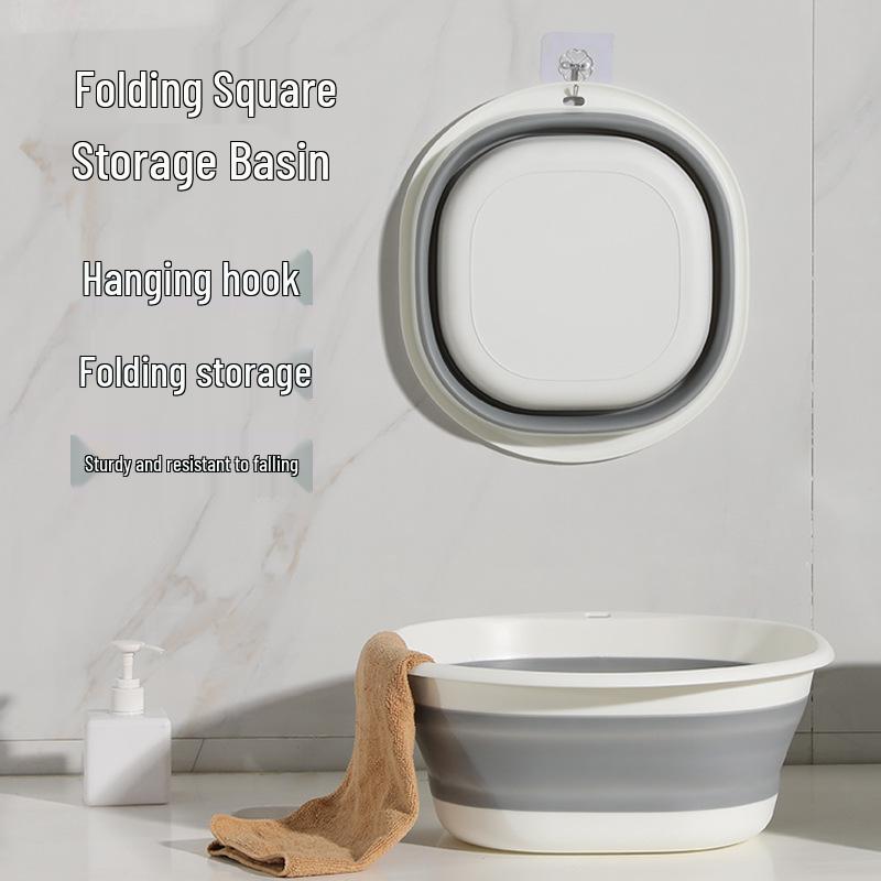 Hordozható Összecsukható Utazó Mosdótál: Kompakt, összenyomható megoldás kollégiumokba, felnőtteknek és mosodába.