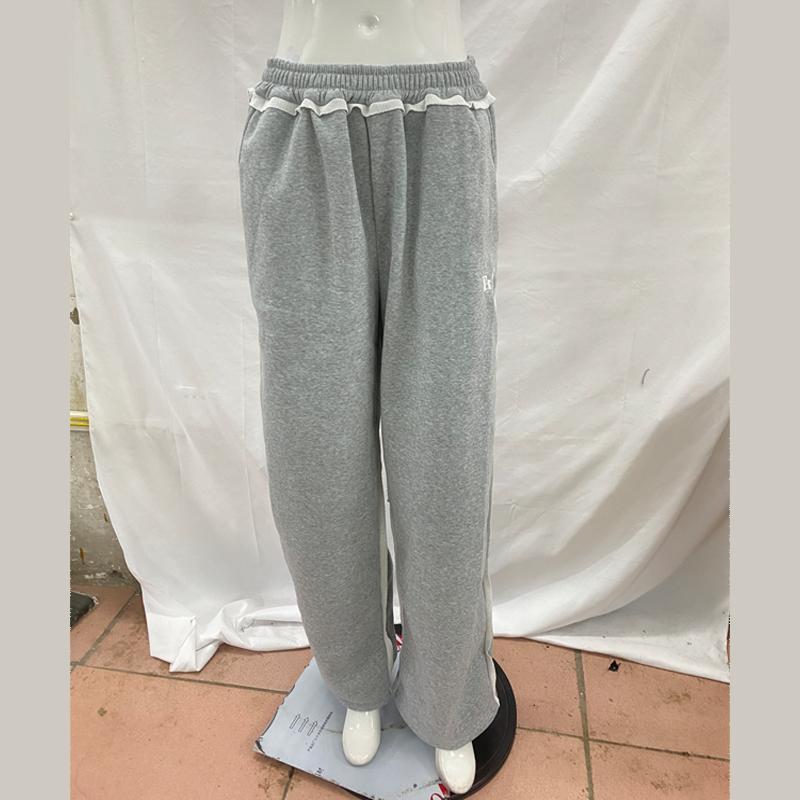 European and American Street Trend Retro Simple Embroidered Pattern Pants