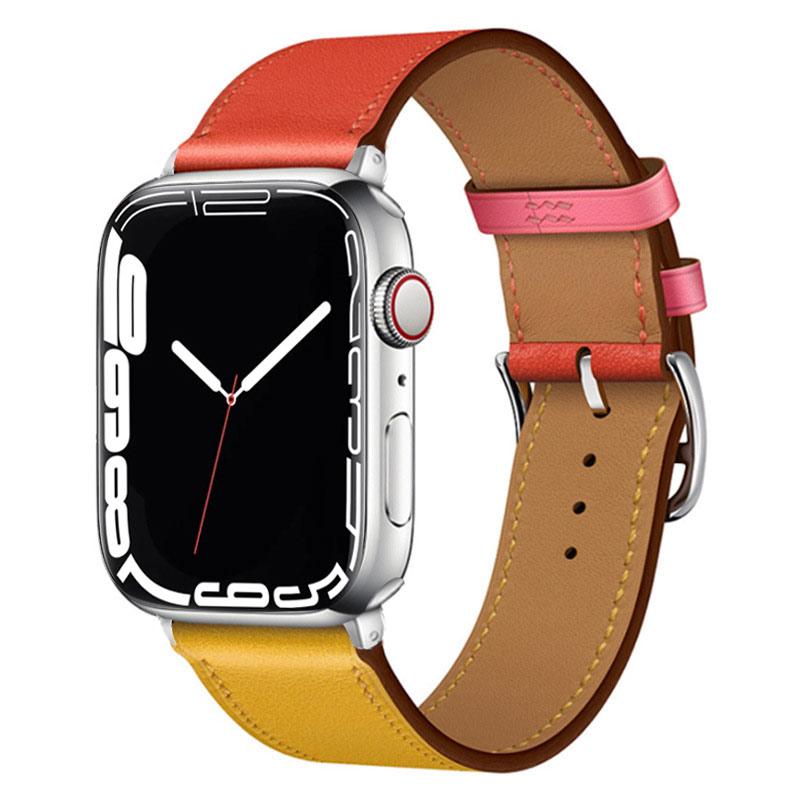 Leather Watch Straps for Watch band 46mm 44mm 49mm 45mm 42mm 40mm 38/41mm bracelet iWatch series 10-Ultra 9-8-7-6-5-4-3-SE