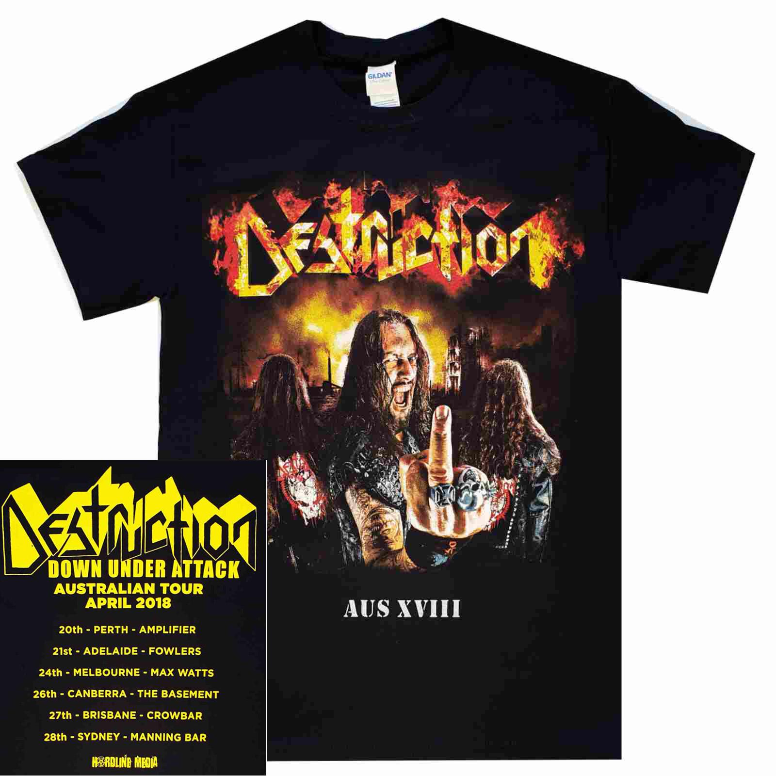 26 Destruction Finger Australian Tour Shirt S-XXL Official Thrash Metal Band TShirt Unisex T-Shirt XL