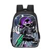 Kids School Backpack Elementary Students Cartoon Print Oxford Fabric Large Capacity Ergonomic Back Support