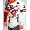 Shark Pattern Men Fashion T-shirts Spring Autumn Long Sleeve 3d Print Camo Style Street Hip Hop Man Tee 6XL Big Size Casual Tops