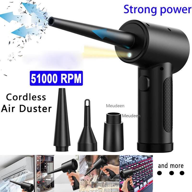 51000RPM Strong Power Compressed Air Duster Cordless Electric Dust Collector Mini Portable Computer Keyboard Air Blower