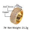 Hip-hop personality exaggerated full of 5 rows of zircon rings men's niche high-end rings