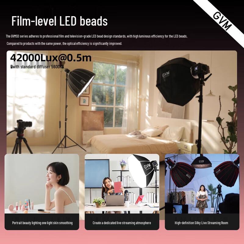 GVM SD80D Portable RGB Bi-Color LED Video Light Kit
