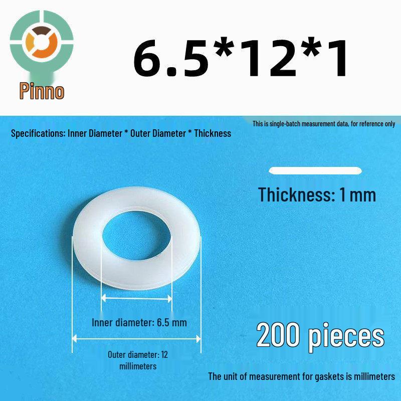Thickened Nylon Plastic Flat Washer: Hard Plastic Gasket M2-M16