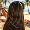 Middle Gold Coin Chain Tassel Hairband For Women Fashion Accessories