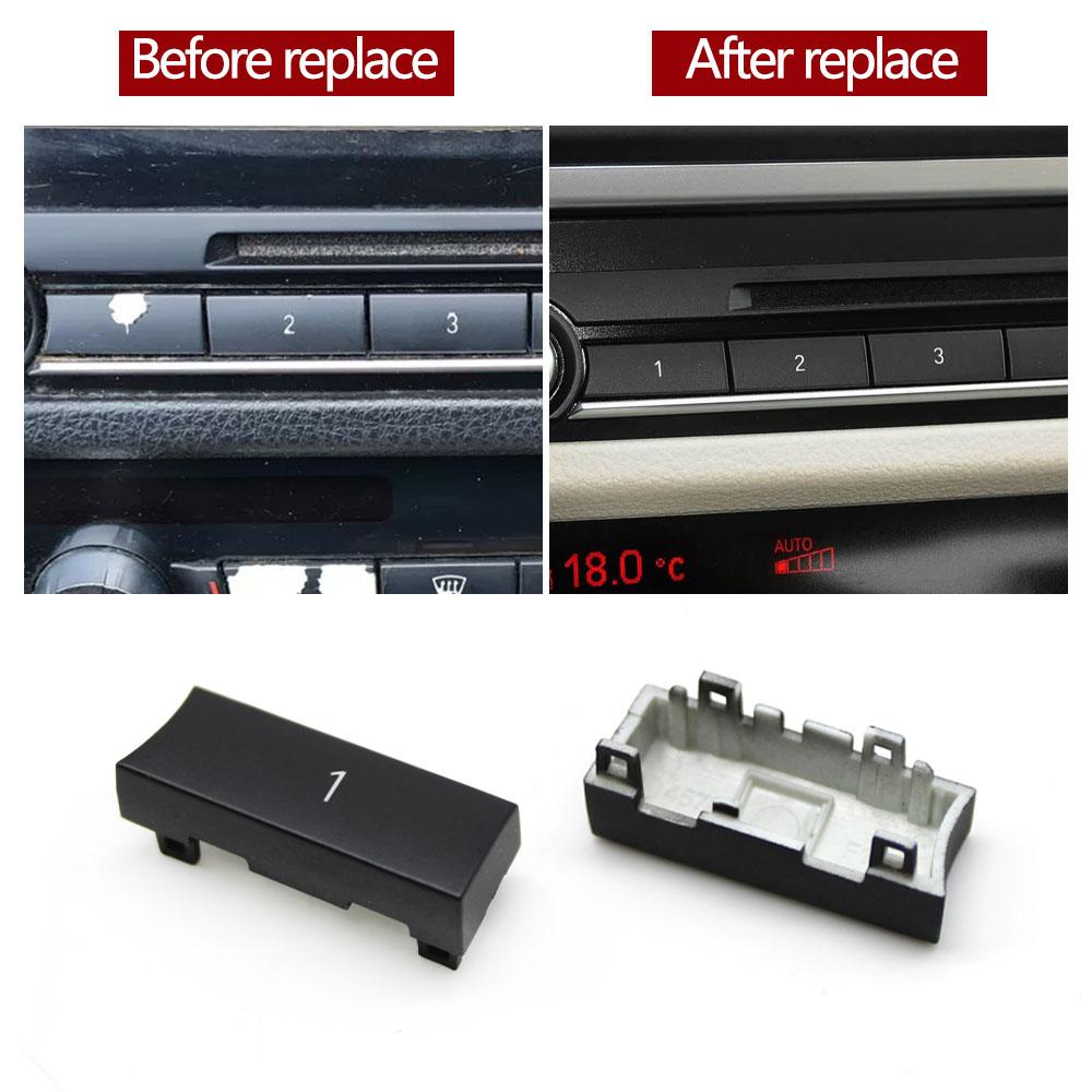 Dashboard Multimedia Radio CD Player Digit Button Switch Cover For BMW 5 5GT 6 7 Series F07 F06 F12 F13 F10 F11 F18 F01 F02 F04