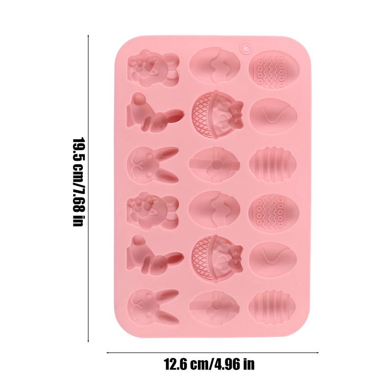Easter Silicone Cookie Mold Chocolate Molds Bunny Egg Silicone Baking Mold Egg Pattern Resin Molds Safe Bunny Cookie Molds For