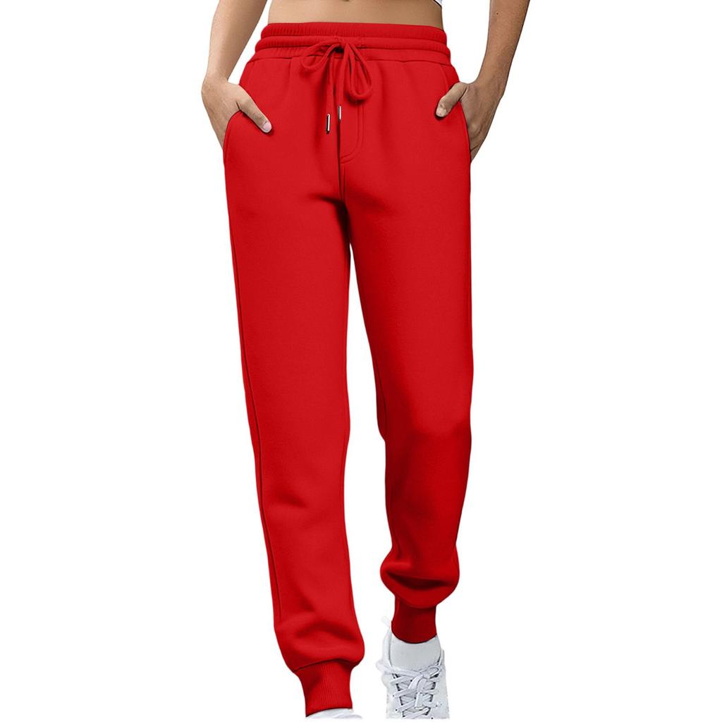 Women's Mid Rise Drawstring Joggers Slim Fit Sweatpants Casual Sports Pants