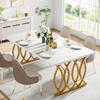 Tribesigns Modern Dining Table for 6 People, Living Room Table, 160 X 80 X 75 Cm, Rectangular Kitchen Table, Dining Table