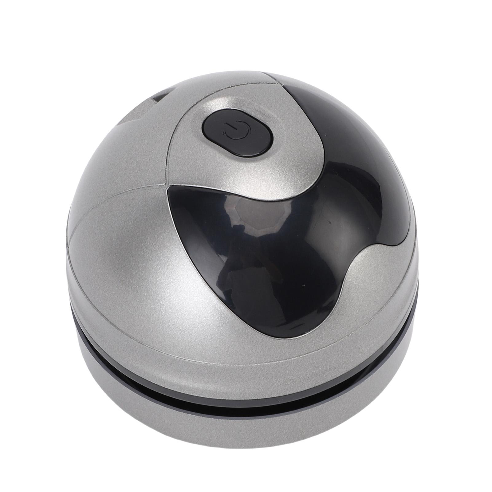 Desktop Vacuum Cleaner Grey Powerful Compact USB Rechargeable Low Noise Table Dust Crumb Sweeper for Pet Hairs Debris