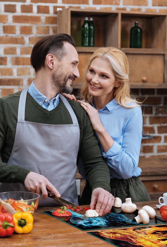 SZKLANA PŁYTA OCHRONNA NA KUCHENKĘ 75x52 OGIEŃ