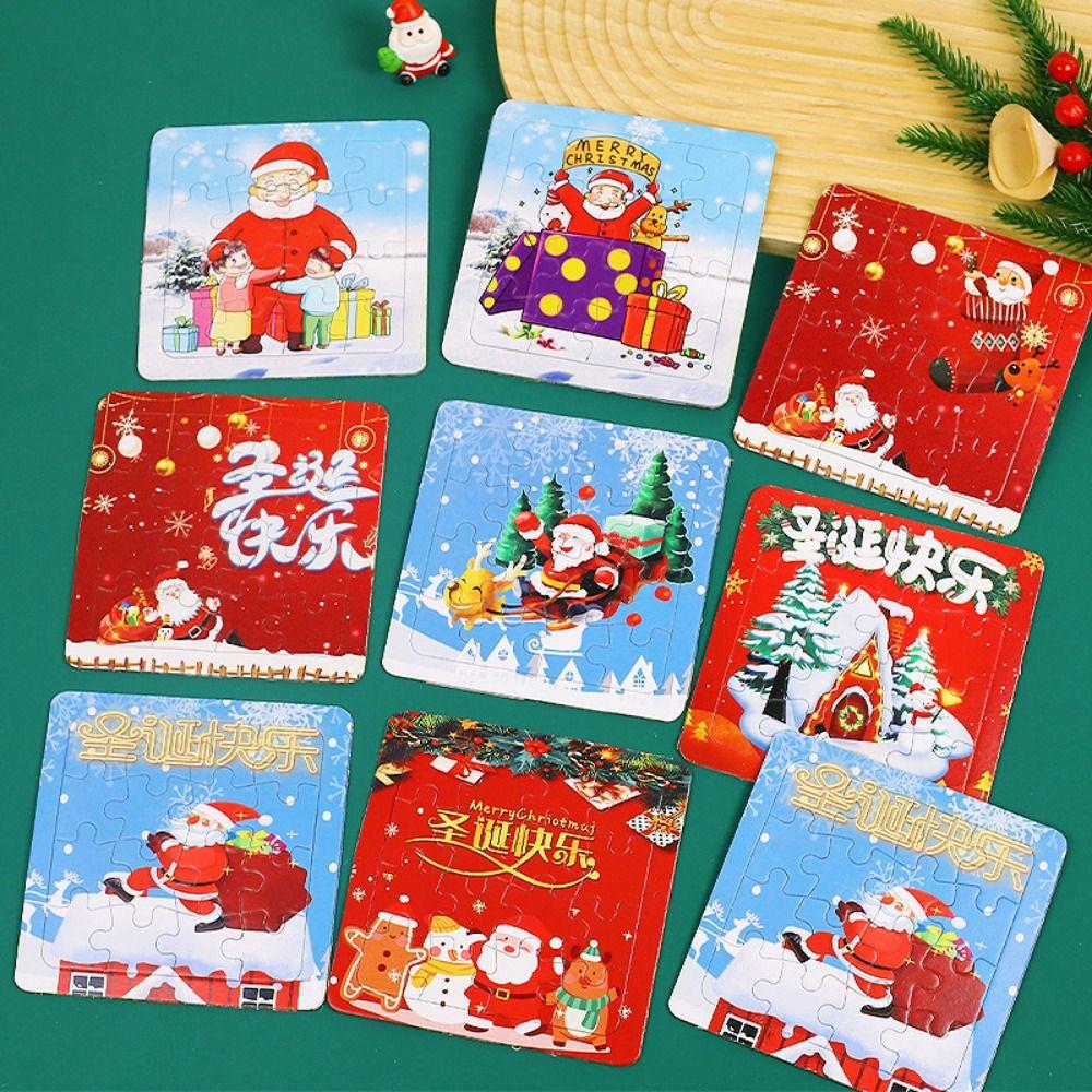 Santa Claus Christmas Puzzle Toys Christmas Cartoon Jigsaw Puzzles  Early Educational