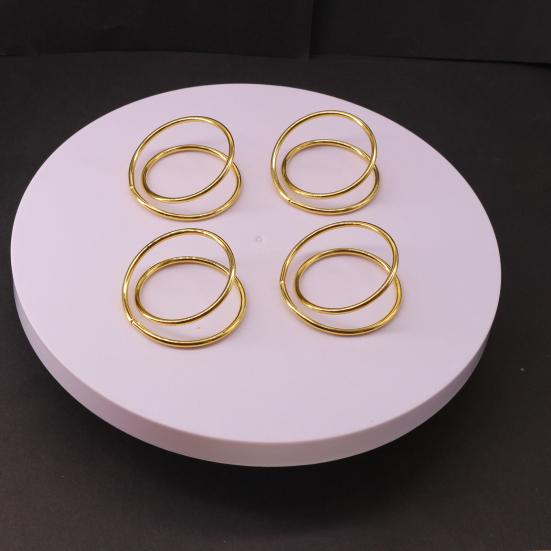 6/12Pcs Golden Napkin Rings Alloy Spiral Design Napkin Holders Buckles Family Dinner Wedding Party Table Decoration