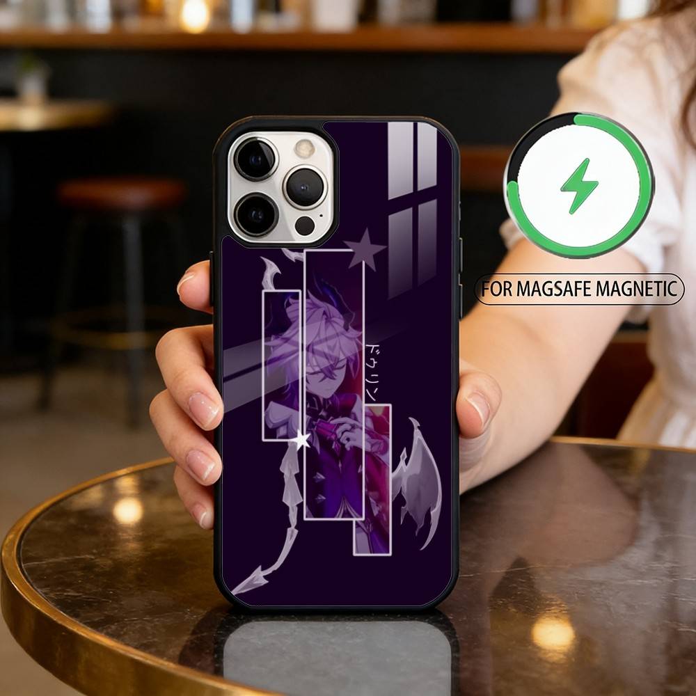 D-Durin Genshin Impact Magnetic For Magsafe Wireless Charging Phone Case For iPhone17,16,15,14,13,12,11 Plus,Pro Max