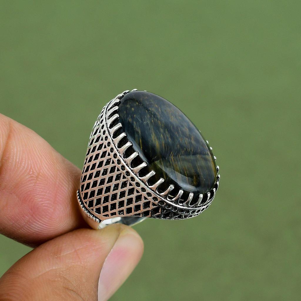 Pietersite Ring 925 Sterling Silver Ring Gemstone Ring Pietersite Jewelry Handmade Latest Design Ring Engagement Gift Available In Ring Size