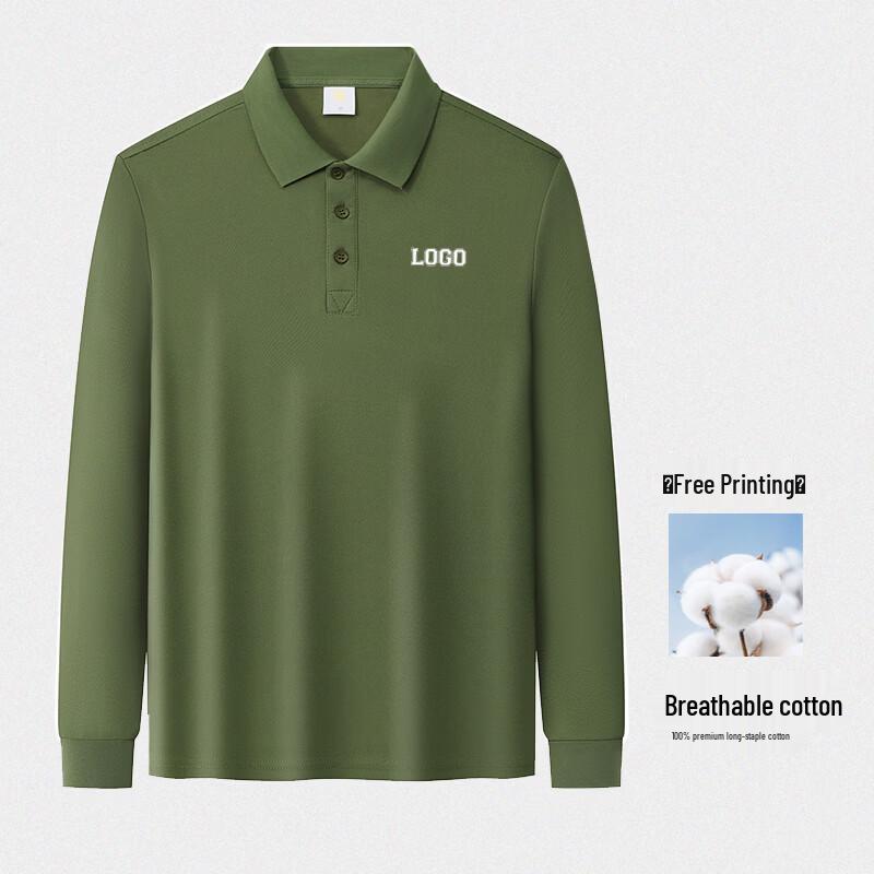 Unisex Breathable Long-Sleeve Polo Shirt