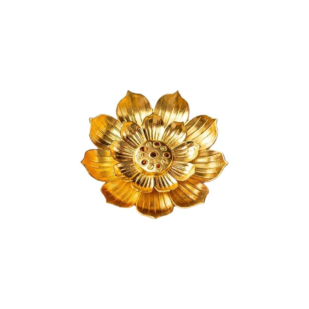 Multi-Hole Lotus Censer Alloy Incense Stick Holder Simple Incense Tray  Temples Home Office