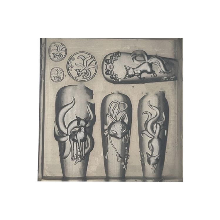 

3D Emboss Detail Nail Art Mold Flexible Silicone Manicure Tool For DIY Design Quick Demolding Reusable Accessory