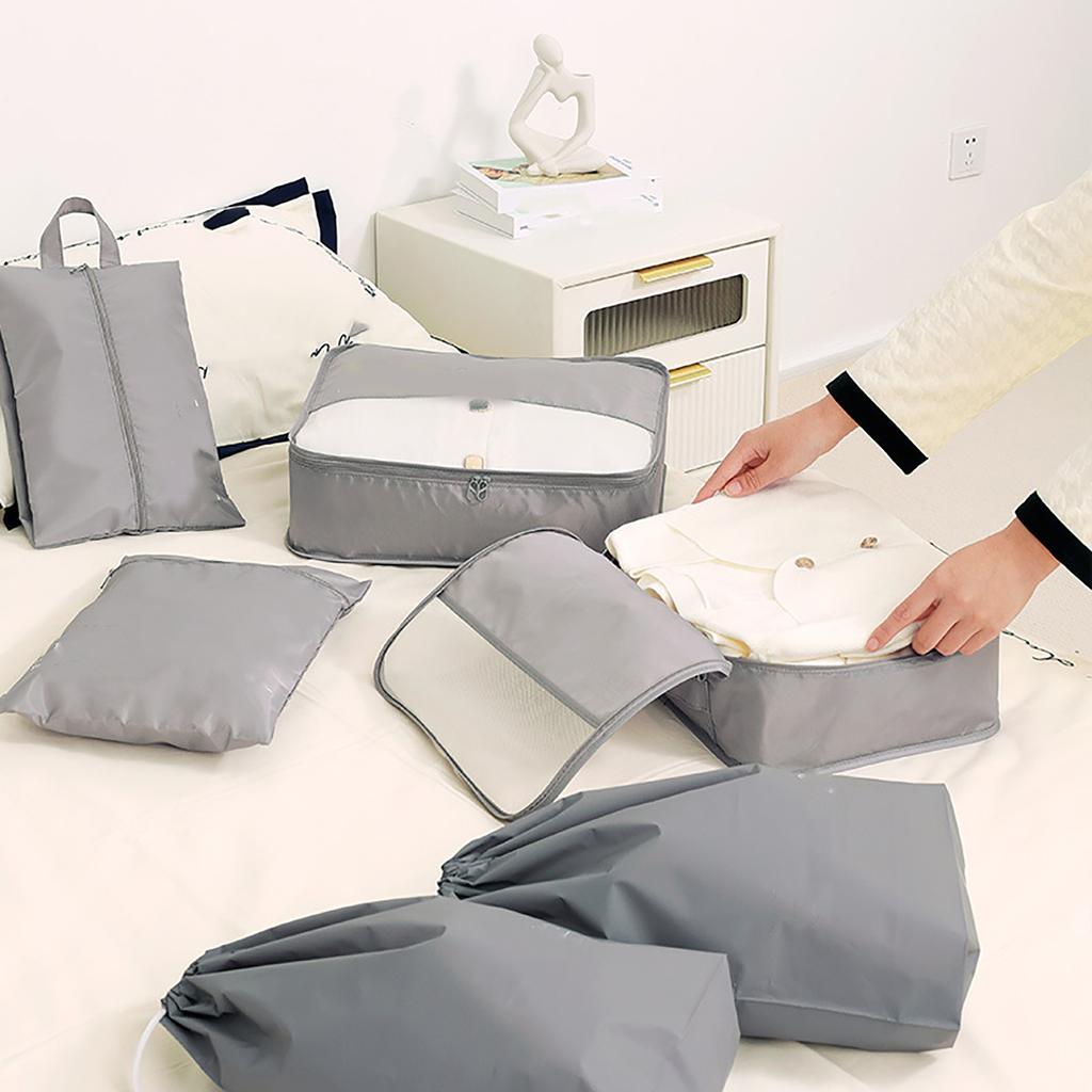 Travel Storage Bag Set Waterproof Portable Luggage Packing Bags for Clothes Cosmetics Toiletries Sho