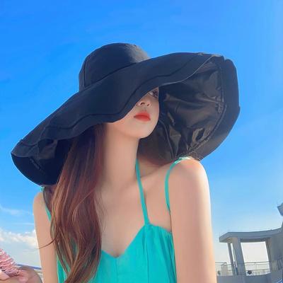 Wide Brim Breathable Summer Fisherman Hat With Windproof Rope Anti-Uv Sun Cap Outing Beach Hat Foldable Bucekt Hat