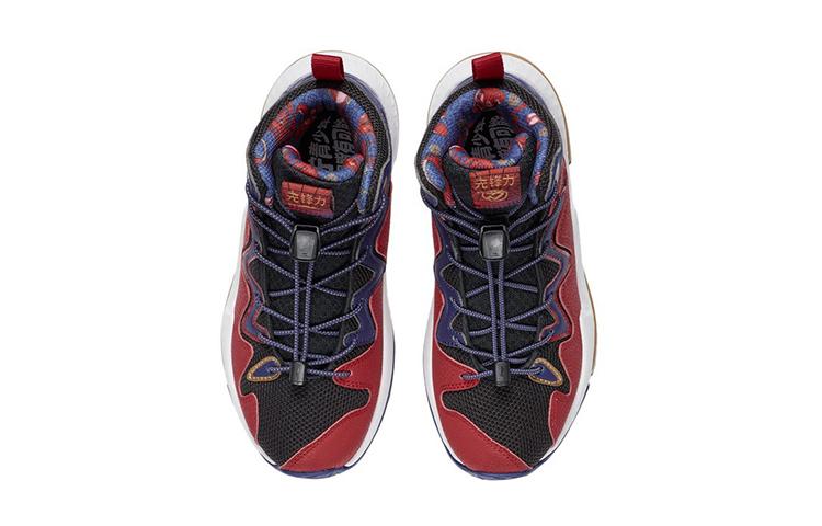Li Ning YOUNG Slip Resistant Cushioning Abrasion Resistant Rebound Mid Top Performance Basketball Shoes Vermilion YKBS006-3