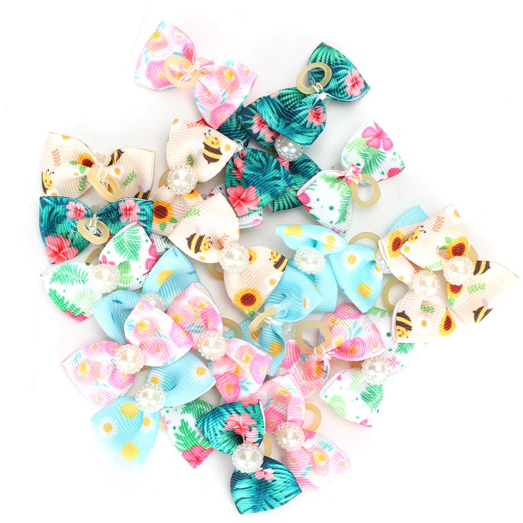 25pcs Pet Hair Bows Mixed Styles Pet Cat Puppy Small Dog Grooming Accessories