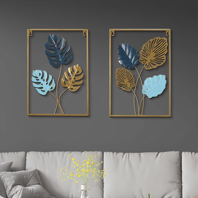 Wall Hanging Iron Pendant Crafts Ornament Creative Plant Leaves Nordic Style Home Decorations