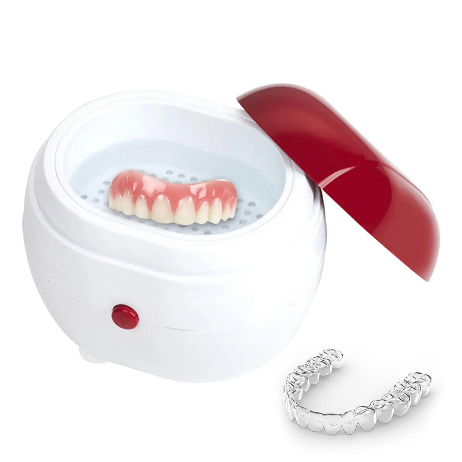 

NIGF Automatic Denture Cleaning Case, Portable Retainer Cleaner Case, Denture Case with Filter, Effortlessly Clean червоний