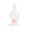Striped Bottom Glass Candlelight Dinner Single Layer With Dried Flowers Vase Candle Holders Candlesticks Table Ornaments