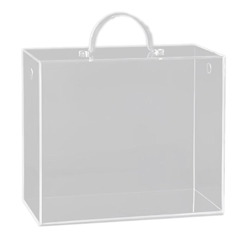 Elegant Clear Acrylic Hand Carry Box Flower Display Container Perfect For Flower Displays And Special Event