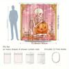 1Pc Halloween Shower Curtain Skeleton Pumpkin Landscape Pattern Bathroom Decoration Polyester Fabric Contains 12 Hooks 70. 8X70.
