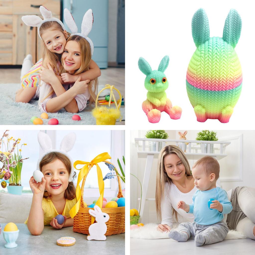 3D Printed Easter Eggs Easter Tabletop Decor Table Decoration Figure For Bookcase Window Sill Bookshelf Display Cabinet Dressing