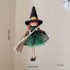 Halloween Witch Ornament Festive Broomstick Angel Hanging Pendant Witch Girl Doll Decoration Playful Halloween Witch Hanging For