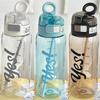 Water Cup Summer Double Drink Cup Portable Plastic Straw Cup Handy Cup Male and Female Students Water Cup