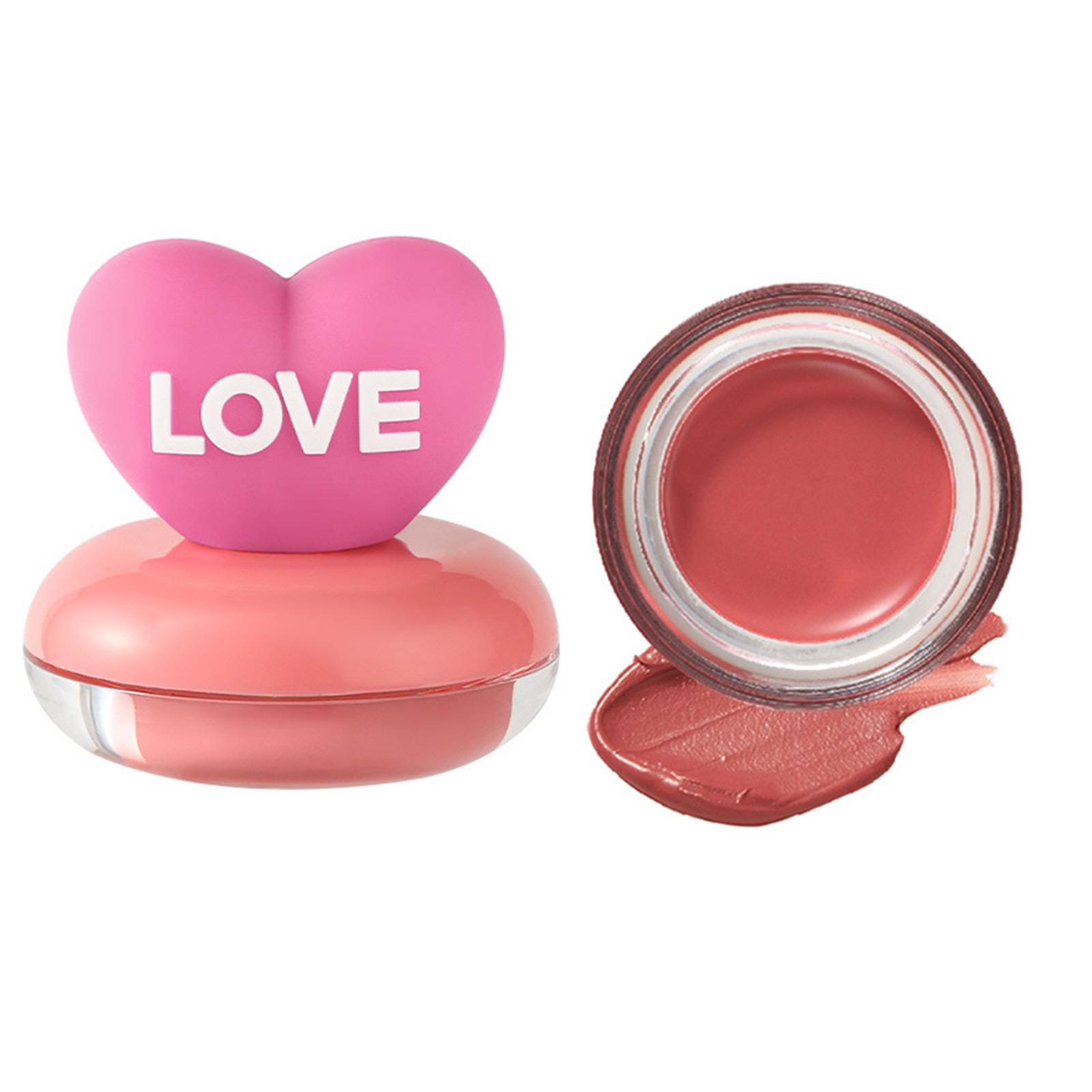 

Heart-shaped 2-in-1 Lip Cheek Stain Set – Matte Finish, 2Pcs Lip Gloss & Blush for Work, Date Night or Party Wear One Size