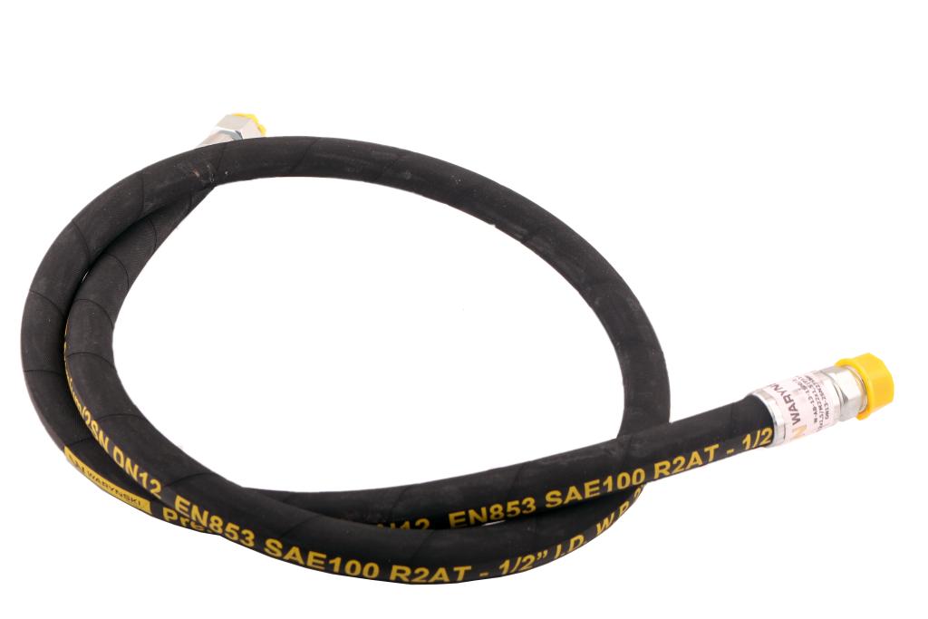 Hydraulic Hose 275 Bar Thread M22x1.5 Straight -1500mm DN12-2SN (AB-13-1500; P11P21) 27.5MPa Waryński