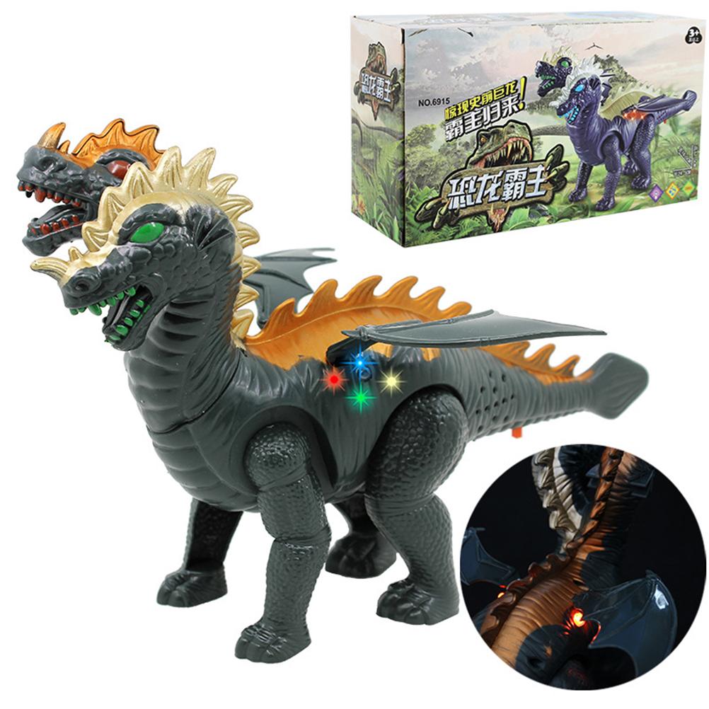 Toy Double Head Electric Toy Creative Dinosaurs Model Toy Kid Educational Toy