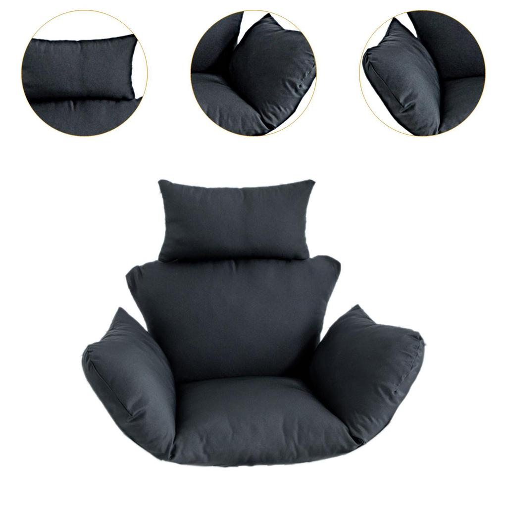 Egg Chair Cushion, Replacement Swing Chair Cushion with Headrest Pillow, Hanging