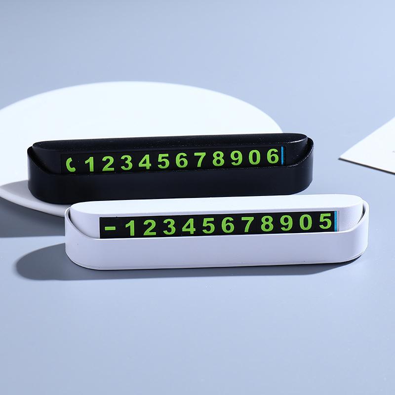 Luminous Car Temporary Parking Card Phone Number Hidden Stop Sign Card